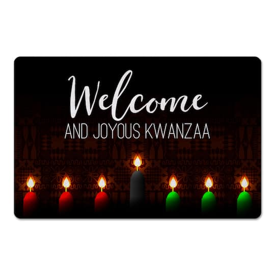 Welcome &#x26; Joyous Kwanzaa Floor Mat